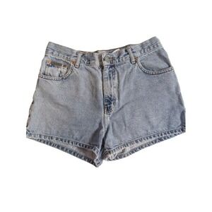 Vintage Calvin Klein High Rise Denim Shorts Light Wash Size 8 100% Cotton 90s
